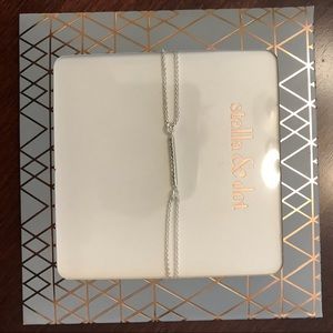 Stella & Dot Pave wish bracelet-silver